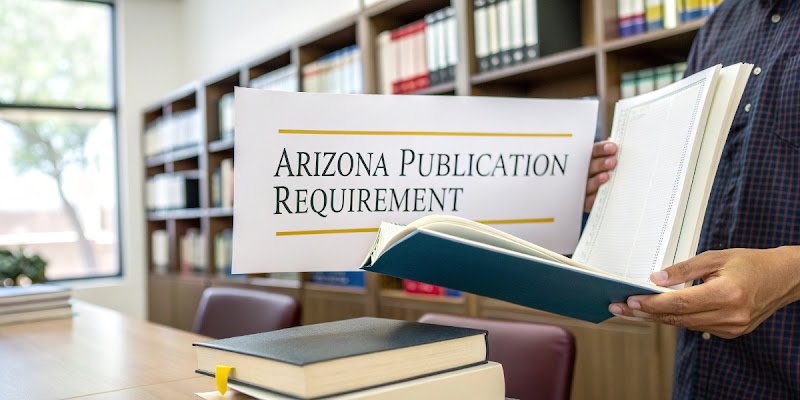 How much is the publication requirement in Arizona