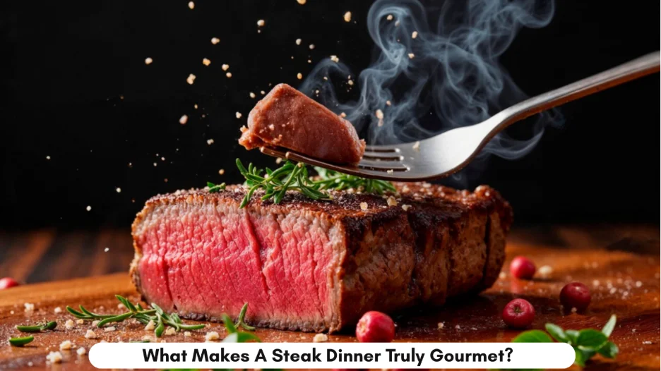 Gourmet steak dinner