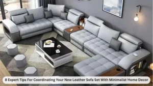 Leather sofa set