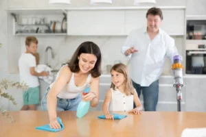 family cleaning habits